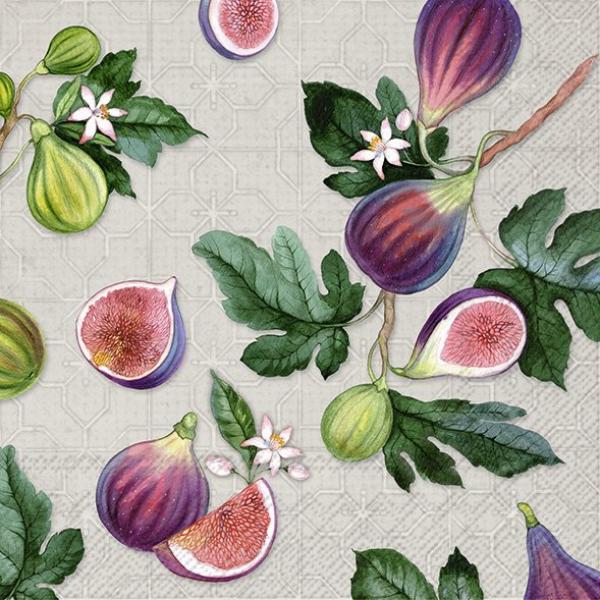 Lunch-Servietten "Feigen" * 33 x 33 cm * 20 Stück * hergestellt in Deutschland